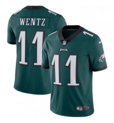 Youth Nike Philadelphia Eagles 11 Carson Wentz Midnight Green Team Color Vapor Untouchable Limited Player NFL Jersey