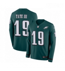Youth Nike Philadelphia Eagles 19 Golden Tate III Limited Green Therma Long Sleeve NFL Jersey