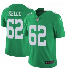 Youth Nike Philadelphia Eagles 62 Jason Kelce Limited Green Rush Vapor Untouchable NFL Jersey