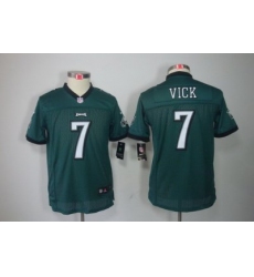 Youth Nike Philadelphia Eagles 7# Michael Vick Green Color[Youth Limited Jerseys]