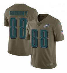 Youth Nike Philadelphia Eagles 88 Dallas Goedert Limited Olive 2017 Salute to Service NFL Jersey