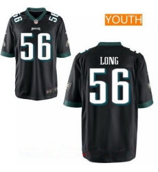 Youth Philadelphia Eagles #56 Chris Long Black Alternate Stitched NFL Nike Jersey