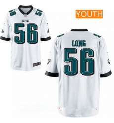 Youth Philadelphia Eagles #56 Chris Long White Road Stitched NFL Nike Jersey
