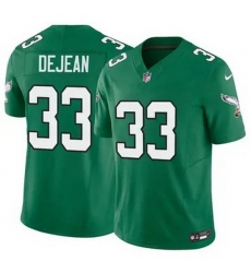 Youth Philadelphia Eagles Cooper DeJean #33 Green Vapor Untouchable Stitched NFL Jersey