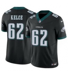 Youth Philadelphia Eagles Jason Kelce #62 Black F U S E Stitched NFL Jersey