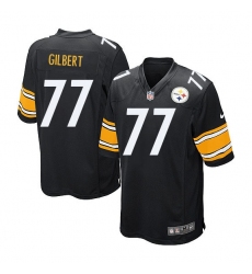 77 Marcus Gilbert Elite Black Pittsburgh Steelers Home Nike Jersey
