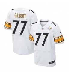 77 Marcus Gilbert Elite White Pittsburgh Steelers Road Nike Jersey