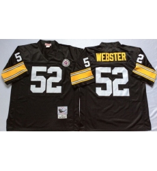 Men Nike Pittsburgh Steelers 52 Mike Webster Black M&N Throwback Jersey