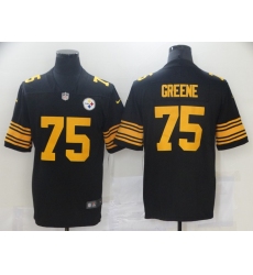 Men Nike Pittsburgh Steelers 75 Joe Greene Black Vapor Limited Jersey