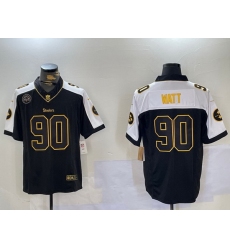 Men Nike Pittsburgh Steelers 90 T  J  Watt Black Team Color Stitched NFL Vapor Untouchable Limited Jersey