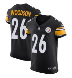 Men Nike Steelers #26 Rod Woodson Black Team Color Stitched NFL Vapor Untouchable Elite Jersey
