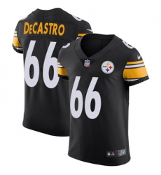 Men Nike Steelers #66 David DeCastro Black Team Color Stitched NFL Vapor Untouchable Elite Jersey