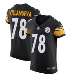 Men Nike Steelers #78 Alejandro Villanueva Black Team Color Stitched NFL Vapor Untouchable Elite Jersey