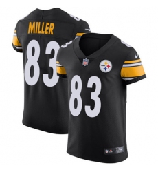 Men Nike Steelers #83 Heath Miller Black Team Color Stitched NFL Vapor Untouchable Elite Jersey