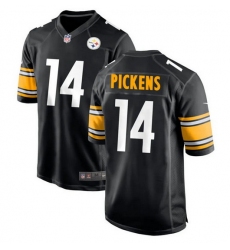 Men Pittsburgh Steelers 14 George Pickens Black Stitched Jerse