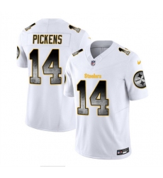 Men Pittsburgh Steelers 14 George Pickens White 2023 F U S E  Smoke Vapor Untouchable Limited Stitched Jersey