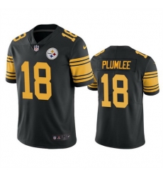 Men Pittsburgh Steelers 18 John Rhys Plumlee Black Color Rush Untouchable Limited Stitched Jersey