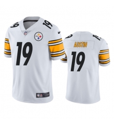 Men Pittsburgh Steelers 19 Calvin Austin White Color Vapor Limited Stitched Jersey