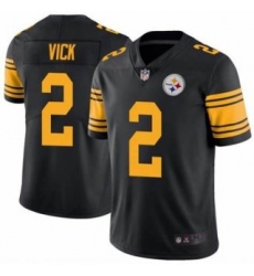 Men Pittsburgh Steelers 2 Michael Vick Black Color Rush Limited Stitched Jersey