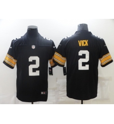 Men Pittsburgh Steelers 2 Mike Vick Black Vapor Untouchable Stitched NFL Nike Throwback Limited Jersey