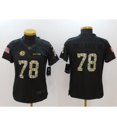 Men Pittsburgh Steelers 78  Alejandro Villanueva Green Nike Salute to Service Limited NFL Jersey