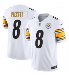 Men Pittsburgh Steelers 8 Kenny Pickett White 2023 F.U.S.E. Vapor Untouchable Limited Jersey