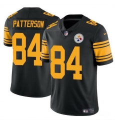 Men Pittsburgh Steelers 84 Cordarrelle Patterson Black Color Rush Limited Stitched Jersey