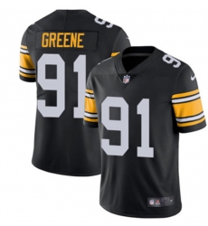 Men Pittsburgh Steelers 91 Kevin Greene Black Vapor Untouchable Limited Stitched Jersey