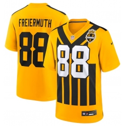 Men Pittsburgh Steelers Pat Freiermuth 88 Gold 1933 F U S E Throwback Alternate Football Stitched Football Jersey