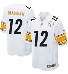 Mens Nike Pittsburgh Steelers 12 Terry Bradshaw Game White NFL Jersey