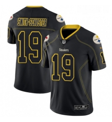 Mens Nike Pittsburgh Steelers 19 JuJu Smith Schuster Limited Lights Out Black Rush NFL Jersey