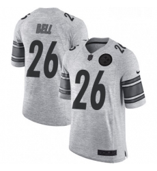 Mens Nike Pittsburgh Steelers 26 LeVeon Bell Limited Gray Gridiron II NFL Jersey