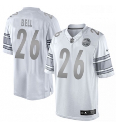 Mens Nike Pittsburgh Steelers 26 LeVeon Bell Limited White Platinum NFL Jersey