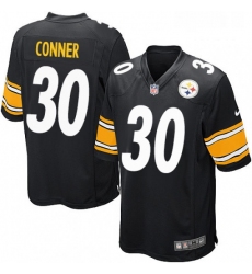 Mens Nike Pittsburgh Steelers 30 James Conner Game Black Team Color NFL Jersey