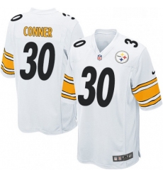 Mens Nike Pittsburgh Steelers 30 James Conner Game White NFL Jersey