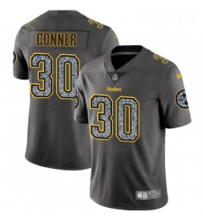 Mens Nike Pittsburgh Steelers 30 James Conner Gray Static Vapor Untouchable Limited NFL Jersey