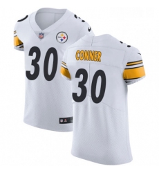 Mens Nike Pittsburgh Steelers 30 James Conner White Vapor Untouchable Elite Player NFL Jersey