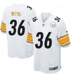 Mens Nike Pittsburgh Steelers 36 Jerome Bettis Game White NFL Jersey
