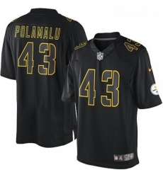 Mens Nike Pittsburgh Steelers 43 Troy Polamalu Limited Black Impact NFL Jersey