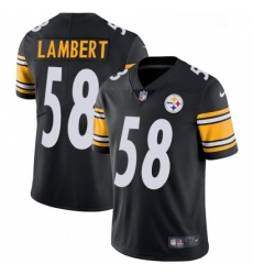 Mens Nike Pittsburgh Steelers 58 Jack Lambert Black Team Color Vapor Untouchable Limited Player NFL Jersey