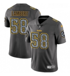Mens Nike Pittsburgh Steelers 58 Jack Lambert Gray Static Vapor Untouchable Limited NFL Jersey