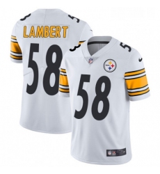 Mens Nike Pittsburgh Steelers 58 Jack Lambert White Vapor Untouchable Limited Player NFL Jersey