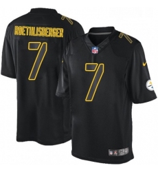 Mens Nike Pittsburgh Steelers 7 Ben Roethlisberger Limited Black Impact NFL Jersey