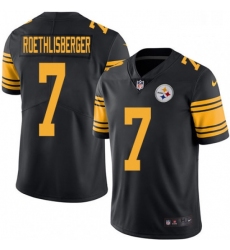 Mens Nike Pittsburgh Steelers 7 Ben Roethlisberger Limited Black Rush Vapor Untouchable NFL Jersey