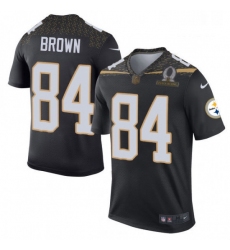 Mens Nike Pittsburgh Steelers 84 Antonio Brown Elite Black Team Irvin 2016 Pro Bowl NFL Jersey
