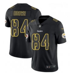 Mens Nike Pittsburgh Steelers 84 Antonio Brown Limited Black Rush Impact NFL Jersey
