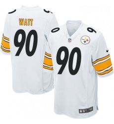 Mens Nike Pittsburgh Steelers 90 T J Watt Game White NFL Jersey
