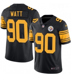 Mens Nike Pittsburgh Steelers 90 T J Watt Limited Black Rush Vapor Untouchable NFL Jersey