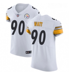 Mens Nike Pittsburgh Steelers 90 T J Watt White Vapor Untouchable Elite Player NFL Jersey