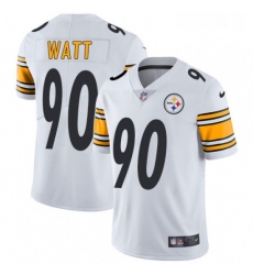 Mens Nike Pittsburgh Steelers 90 T J Watt White Vapor Untouchable Limited Player NFL Jersey